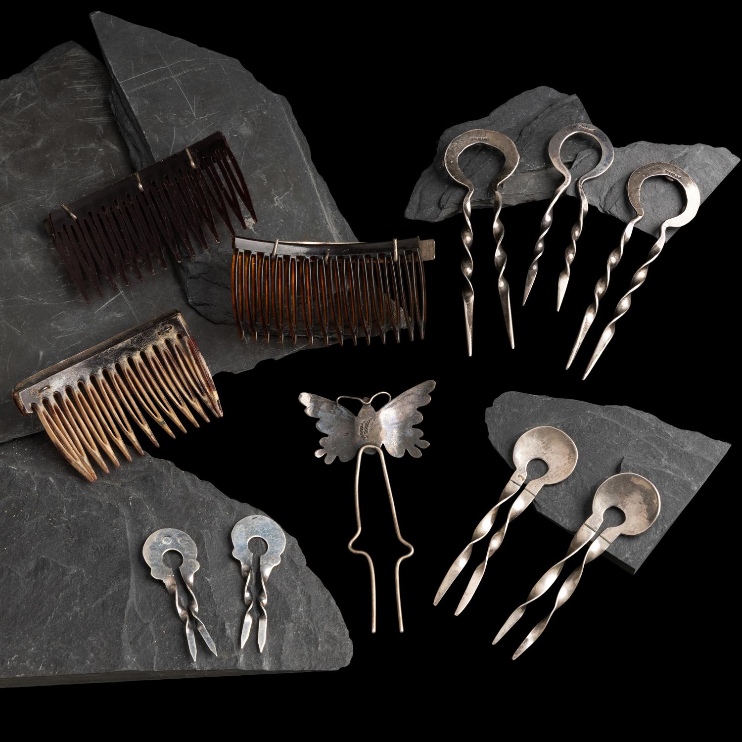 Navajo Silver Hair Accessories