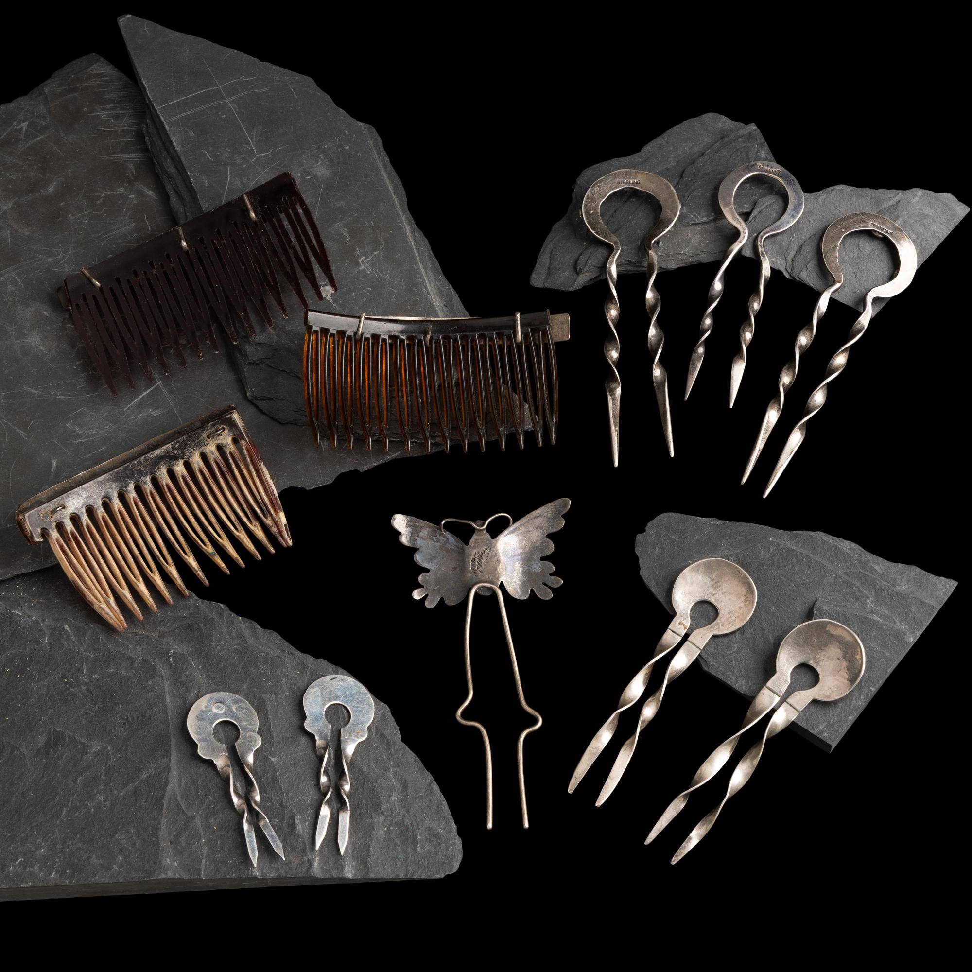 Navajo Silver Hair Accessories
