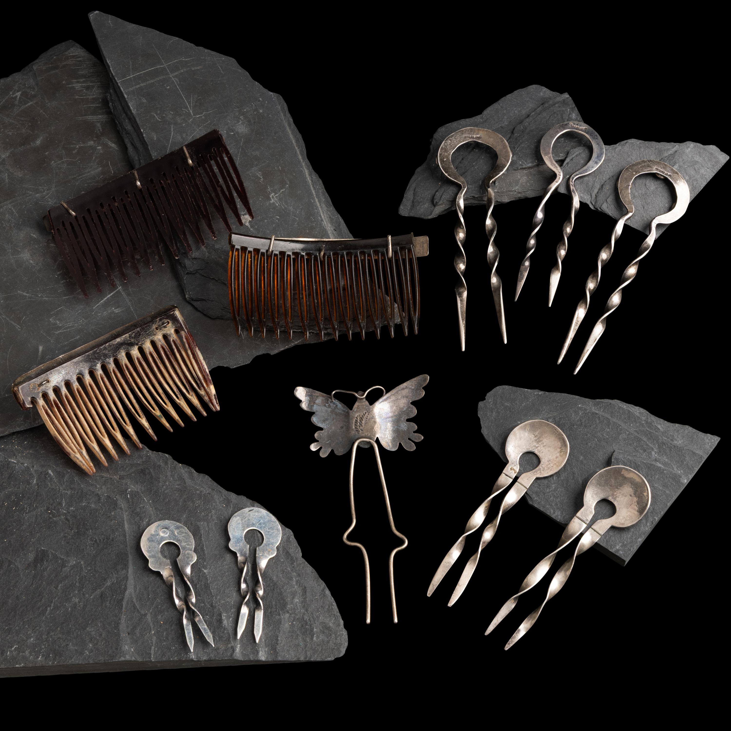 Navajo Silver Hair Accessories