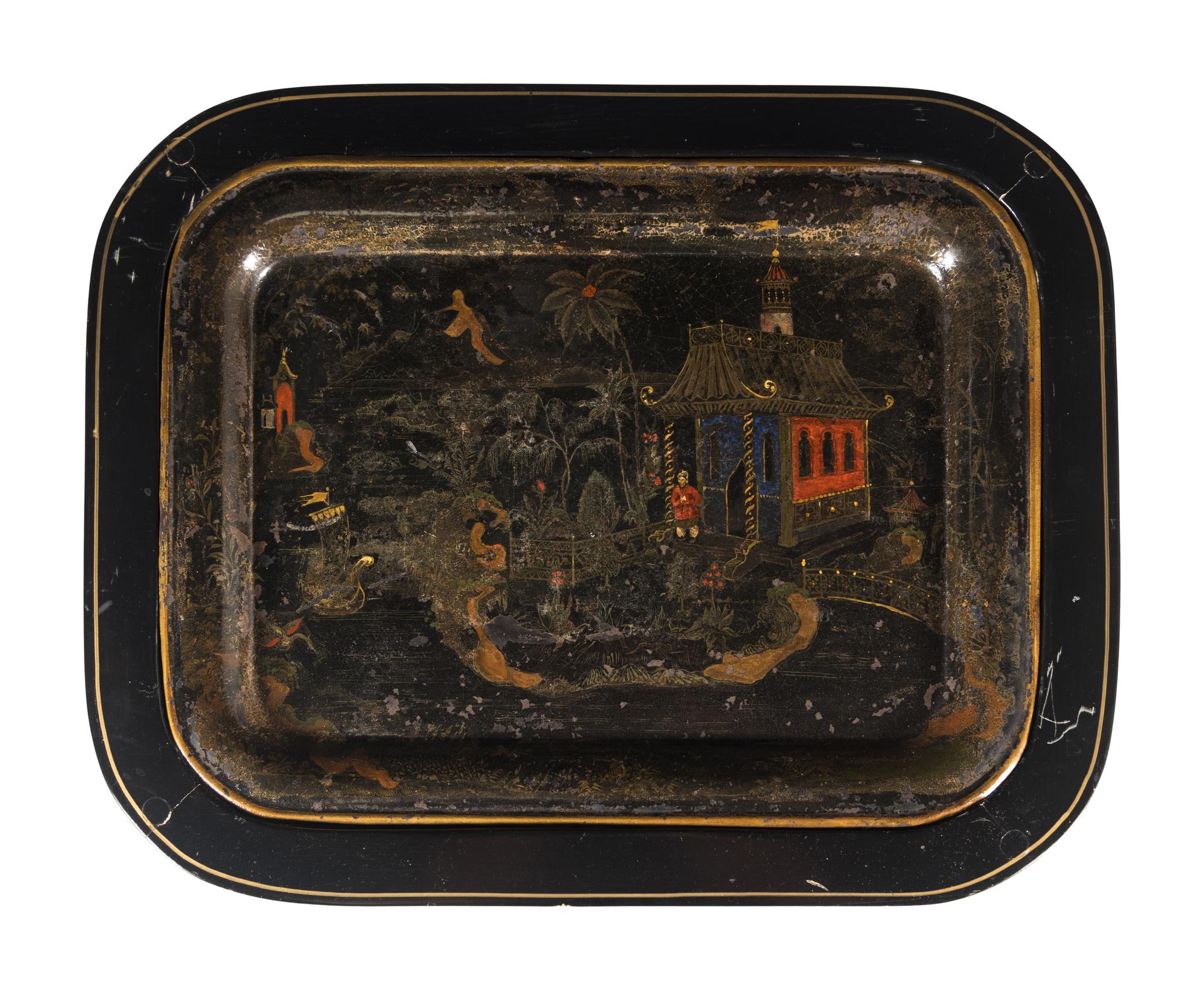 A Painted Tôle Tray Table