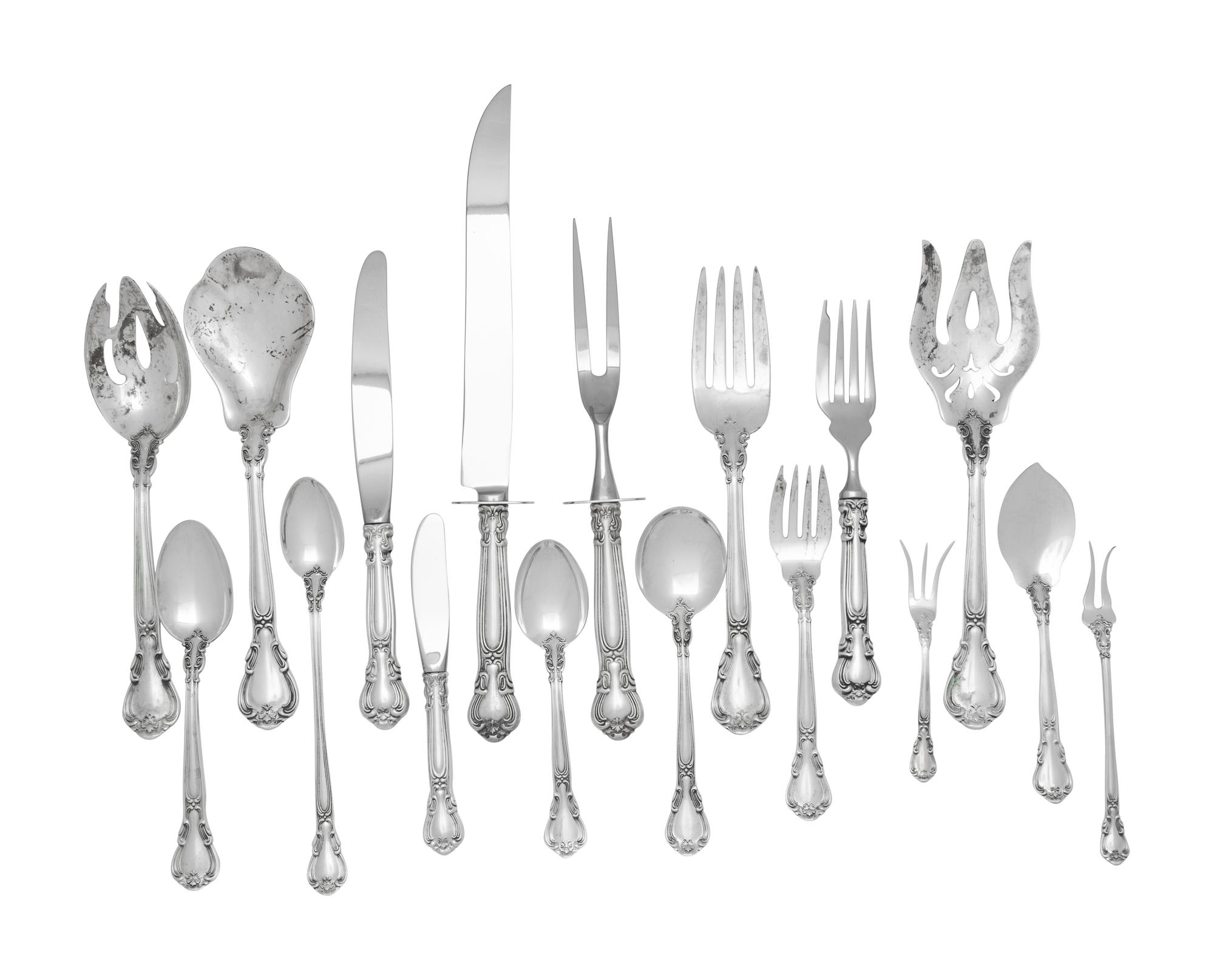 An American Silver Flatware Service