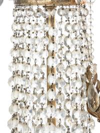 An Empire Style Cut Glass and Silvered Metal Chandelier