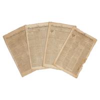 [American Newspapers] Group of 4 Issues of the Gazette of the United States: The Semi-Official Organ for President Washington's Administration, 1789-93