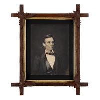 [LINCOLN, Abraham (1809-1865)]. HESLER, Alexander (1823-1895), photographer. Platinum photograph of Abraham Lincoln taken on 3 June 1860. [George B. Ayres, printer, ca 1880s].