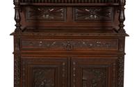 A French Breton Carved Oak Sideboard Cabinet