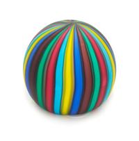 An Italian Frosted Multicolored Paperweight Diameter 3 inches