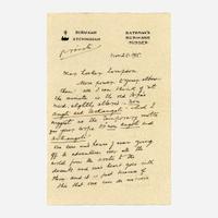 [Autographs & Manuscripts] Browning, Robert, and Rudyard Kipling Group of 2 Autograph Letters, signed