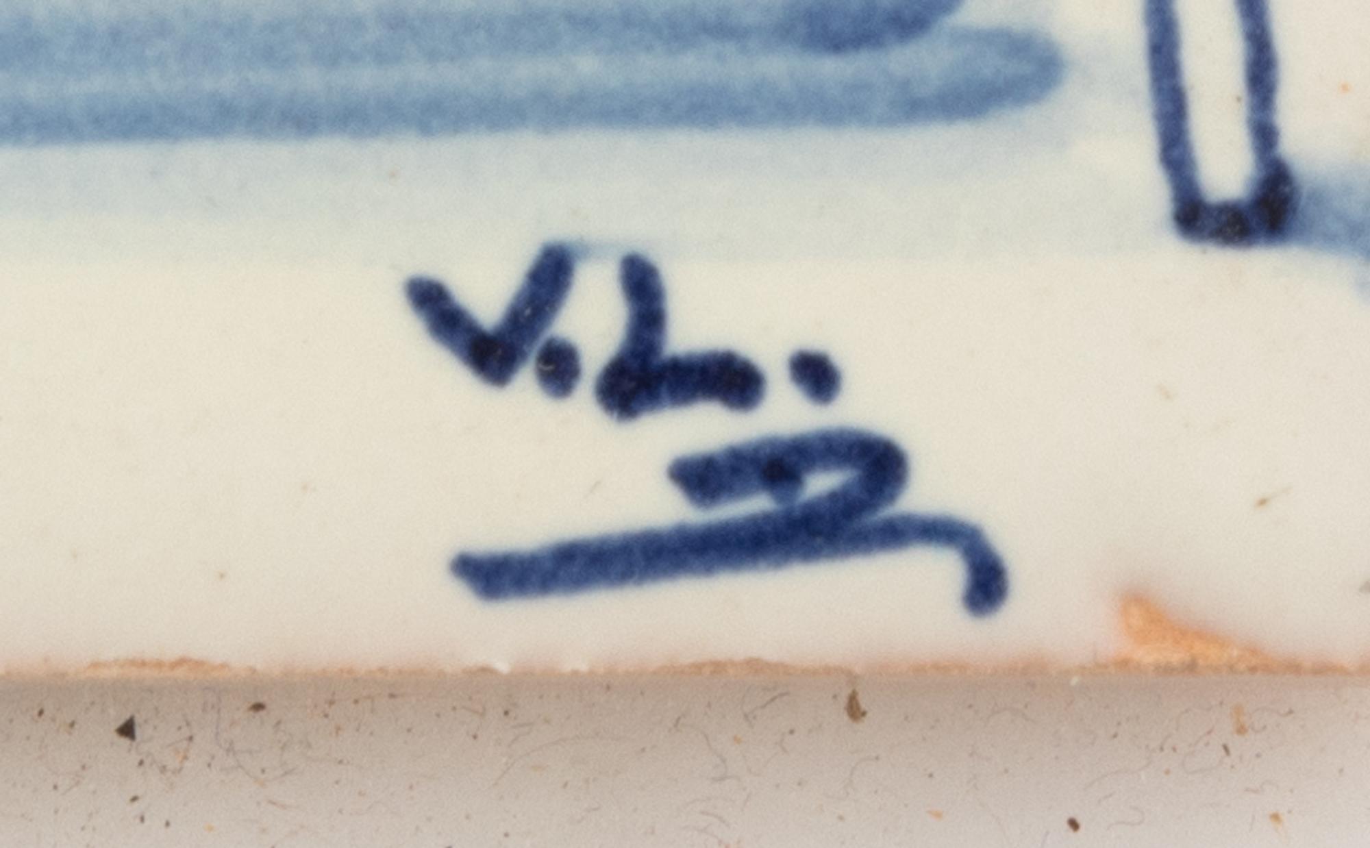 Two Portuguese Blue and White Porcelain Tiles