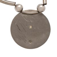 ART DECO, CHROME-PLATED BRASS AND GALALITH NECKLACE