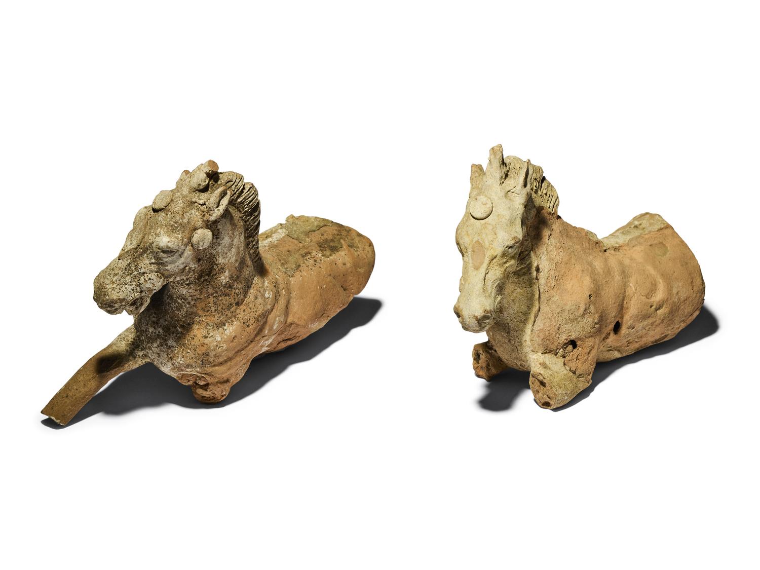 Two Canosan Terracotta Horse Fragments