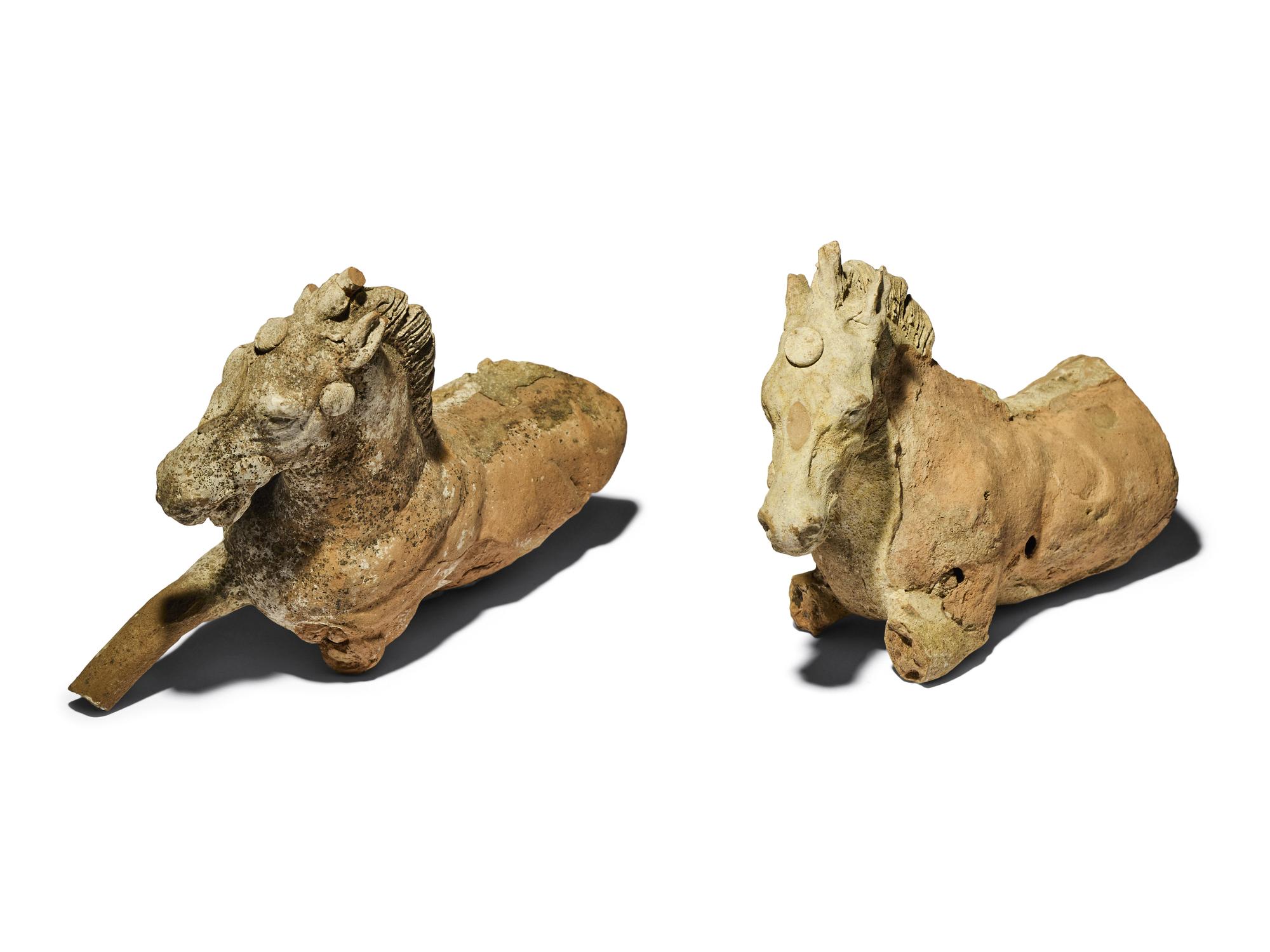 Two Canosan Terracotta Horse Fragments