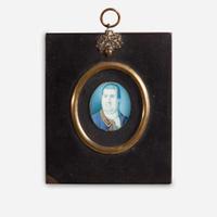 Attributed to Charles Willson Peale (1741-1827) Portrait Miniature of a Gentleman