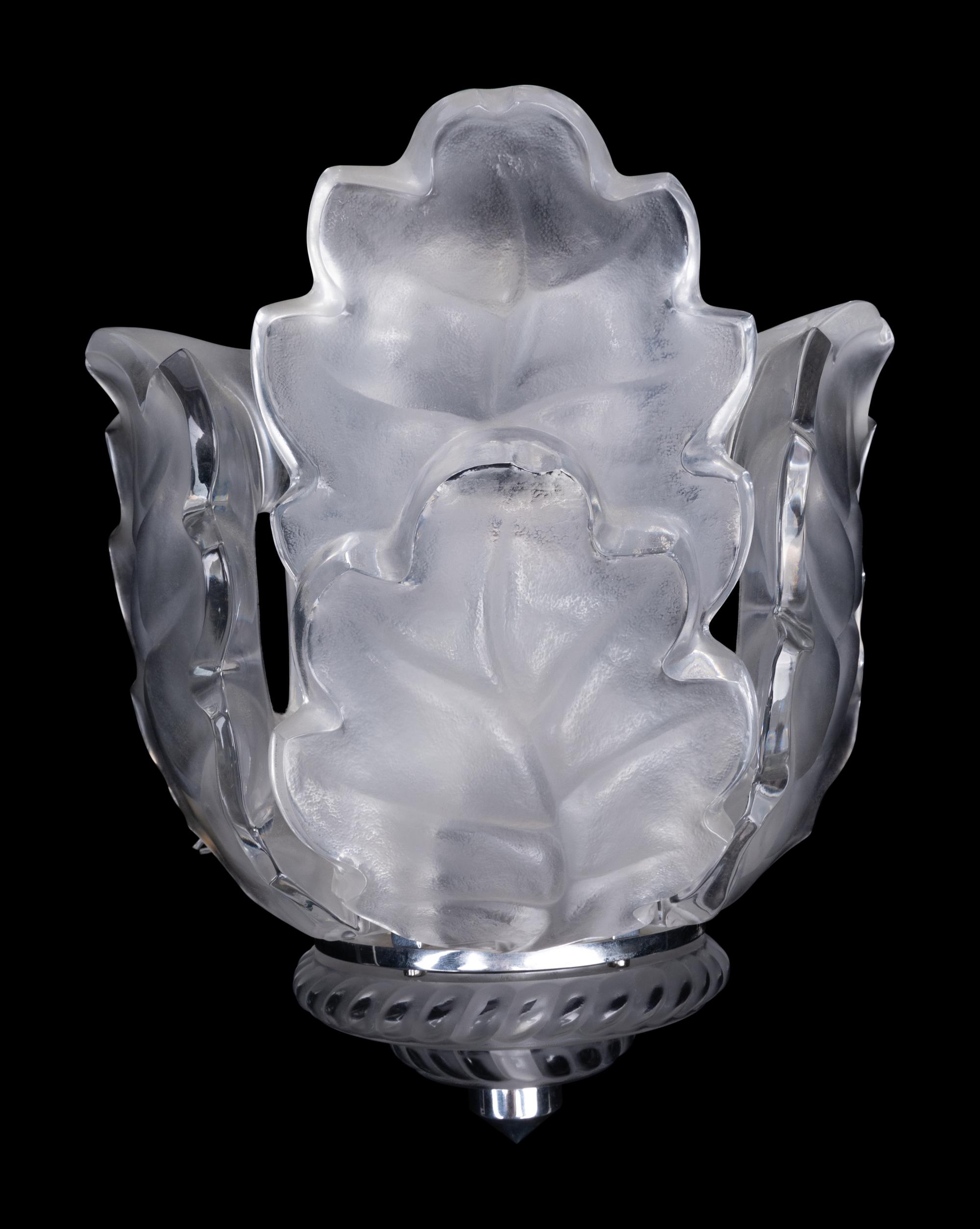A Lalique Chene Wall Light