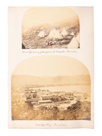 [EARLY PHOTOGRAPHY] -- [JAMAICA & UNITED STATES]. A group of 26 albumen photographs, some featuring Black subjects, incl. troops drilling in Kingston.