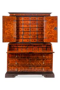 A Dutch Parquetry Slant-Front Secretary