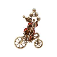 YELLOW GOLD, MULTIGEM AND ENAMEL CLOWN BROOCH