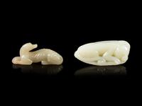 Two Celadon Jade Carvings