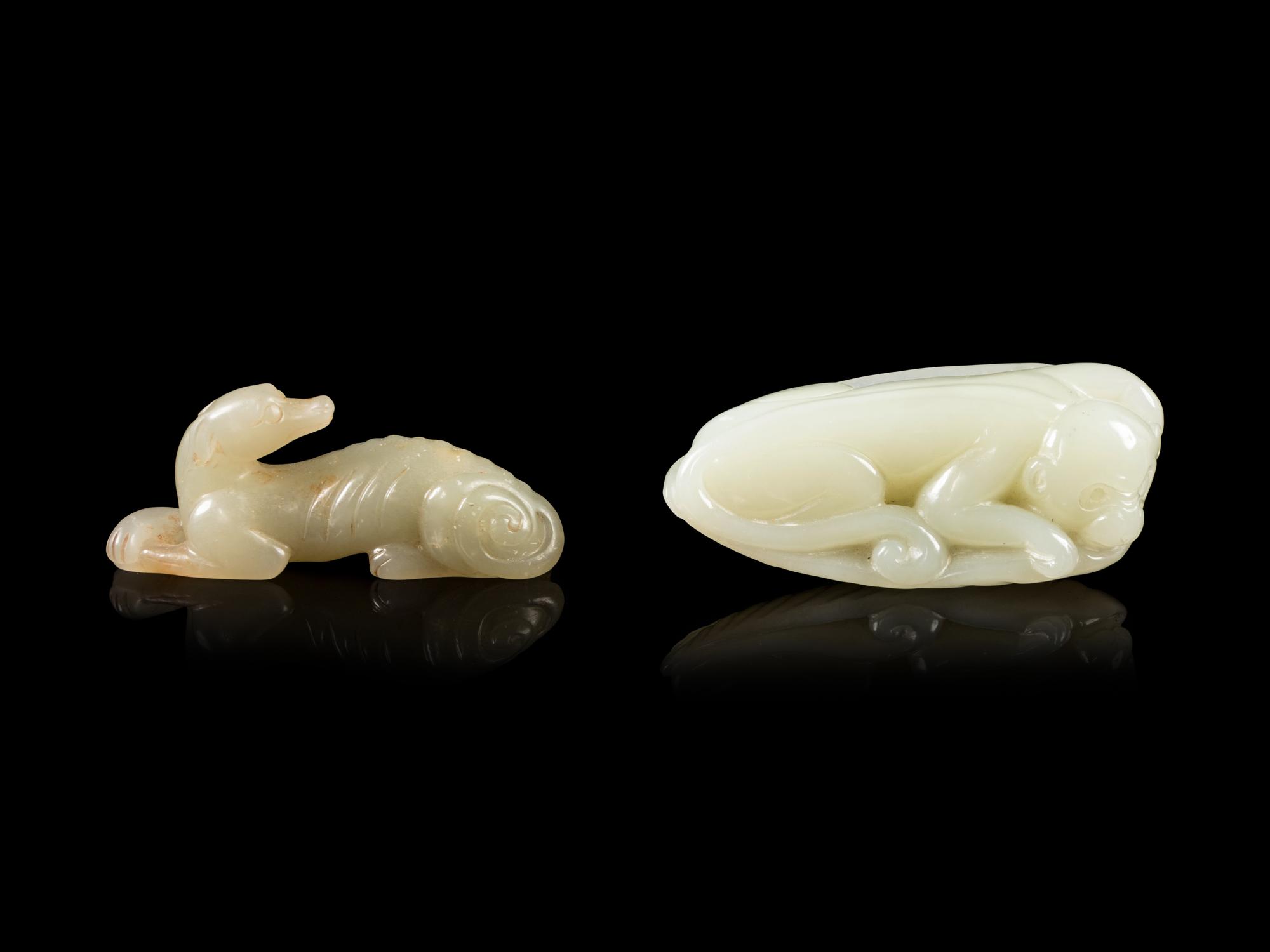 Two Celadon Jade Carvings