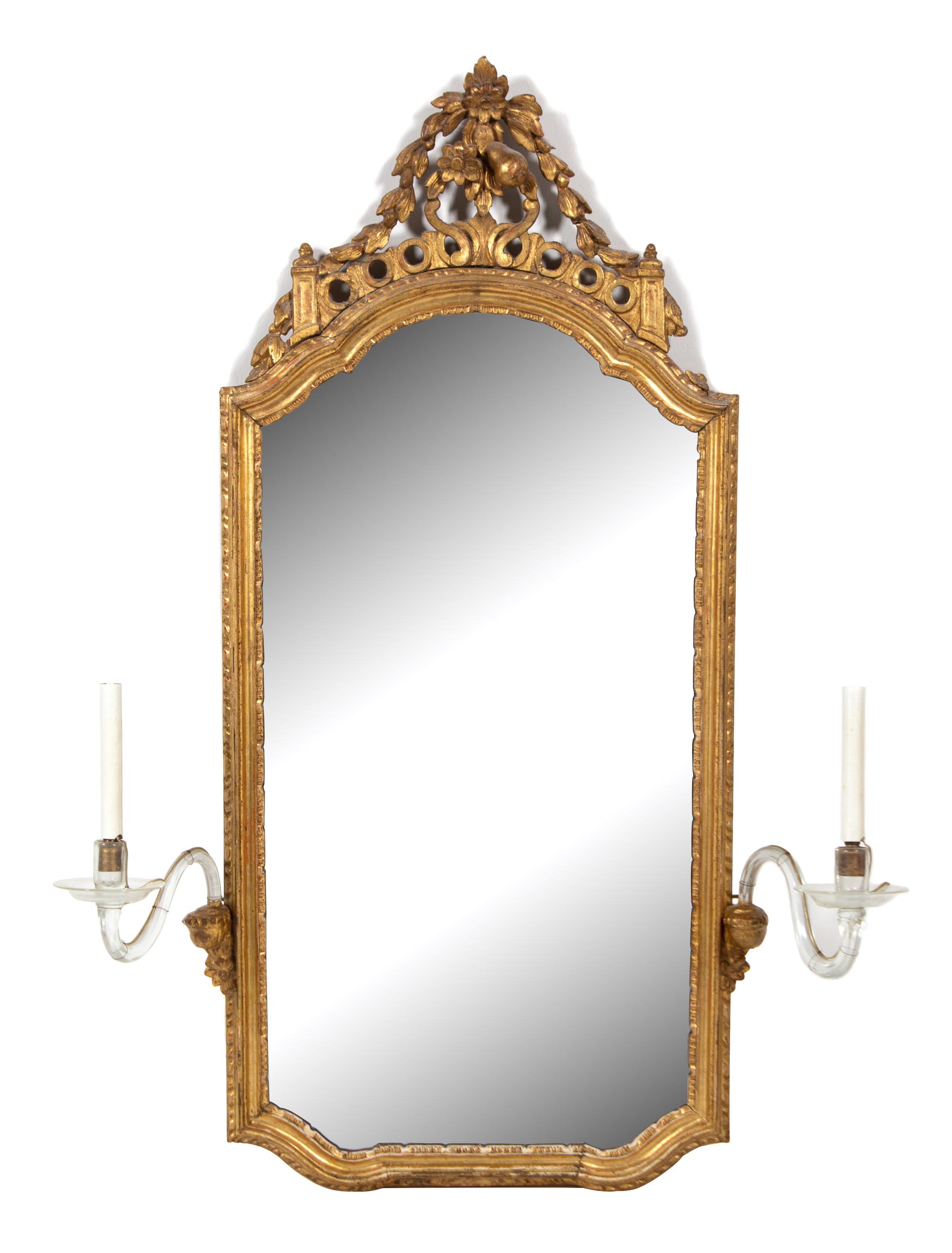 A Rococo Style Giltwood Mirror