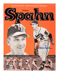 A Group of Warren Spahn and Johnny Sain Signed Autograph Items (Beckett Authentication Services BAS Certified),