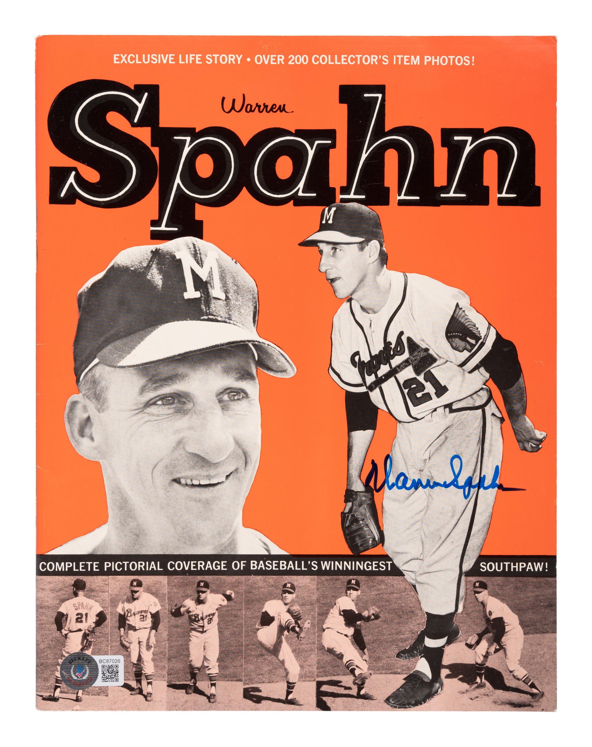 A Group of Warren Spahn and Johnny Sain Signed Autograph Items (Beckett Authentication Services BAS Certified),