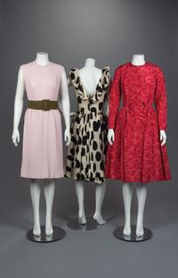 Three Teal Traina by Geoffrey Beene Dresses, c.1960