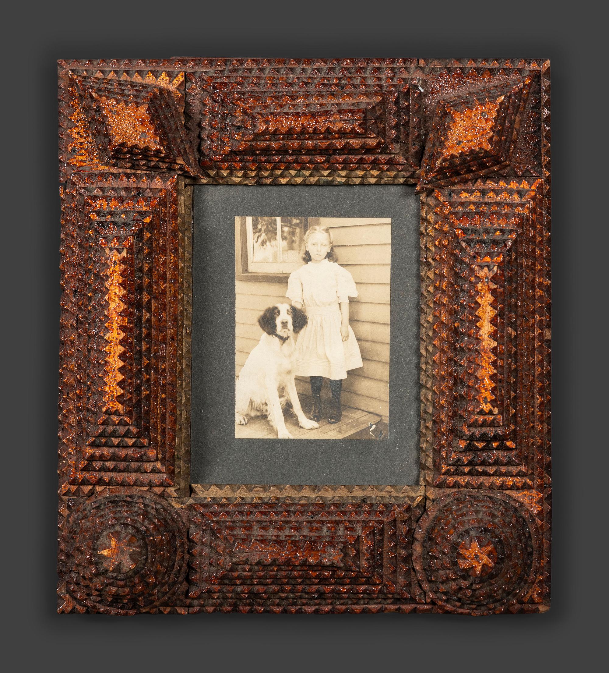 Five Tramp Art Frames