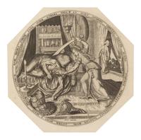 Philipp Galle, (Dutch, 1537-1612), Judith Slaying Holofernes (from The Power of Women), c. 1569