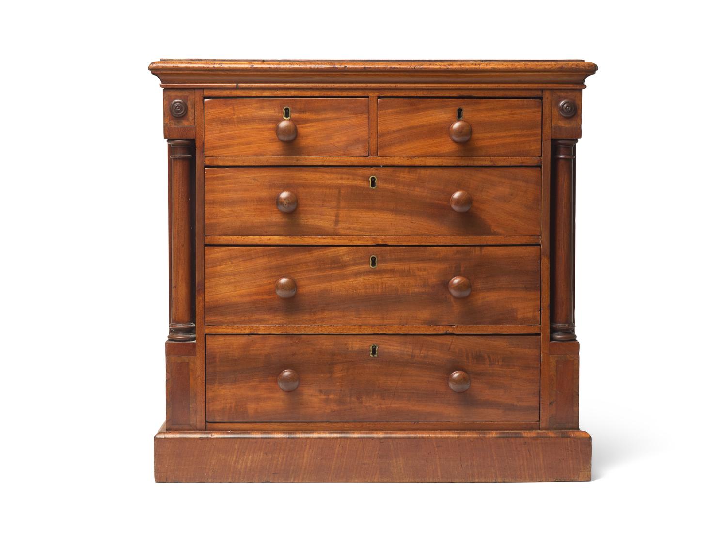 A Miniature William IV Mahogany Chest of Drawers