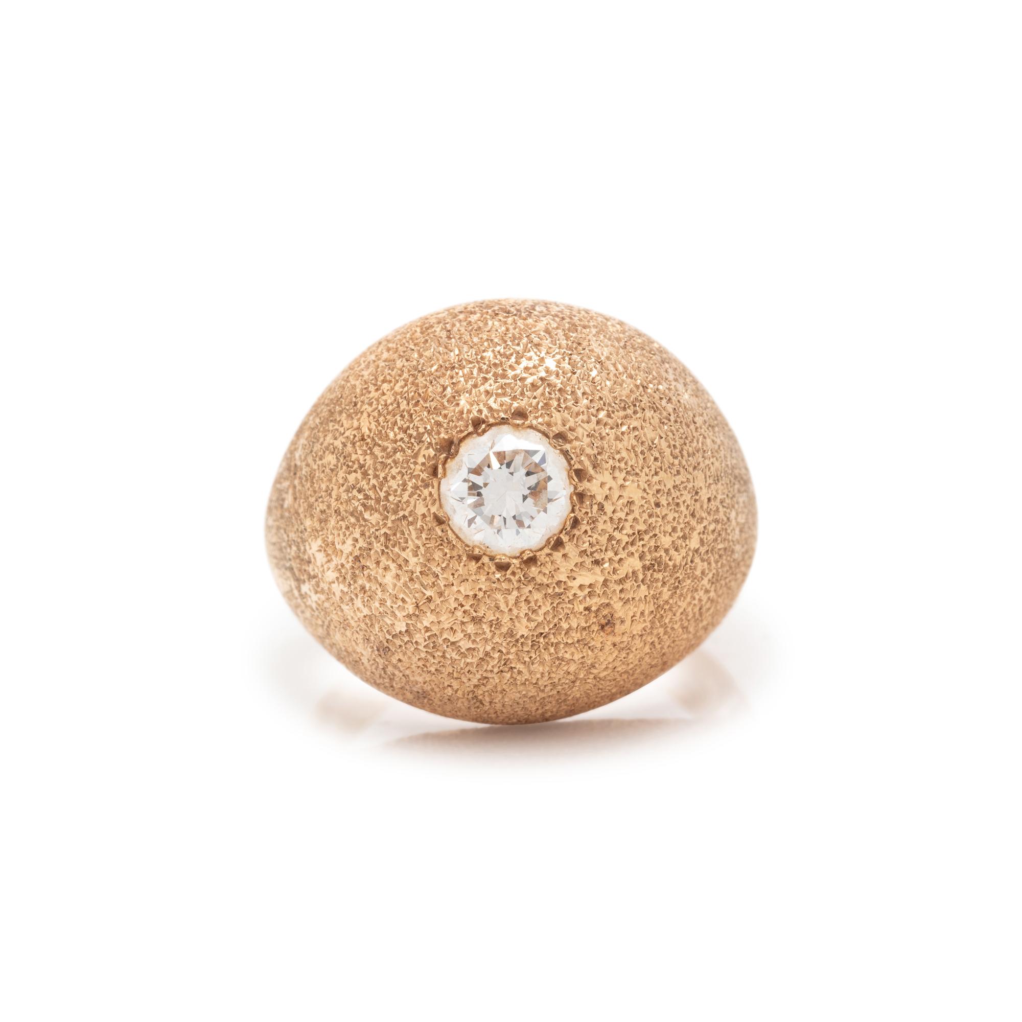 ROSE GOLD AND DIAMOND BOMBE RING