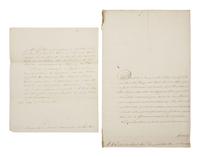 [PRIVATEERS]. A group of 4 documents signed relating to American shipping losses and privateering and American.