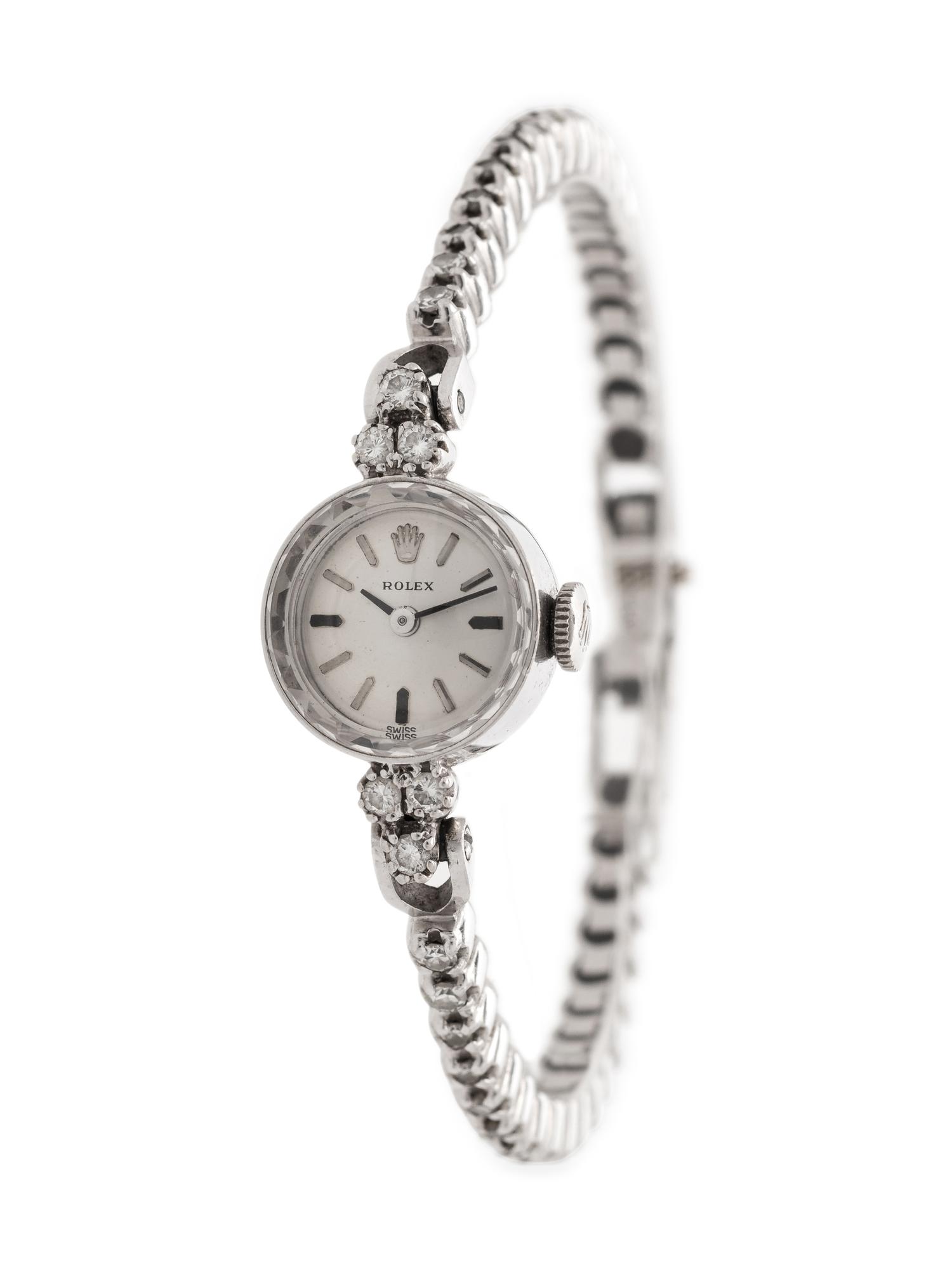 ROLEX, WHITE GOLD AND DIAMOND WRISTWATCH