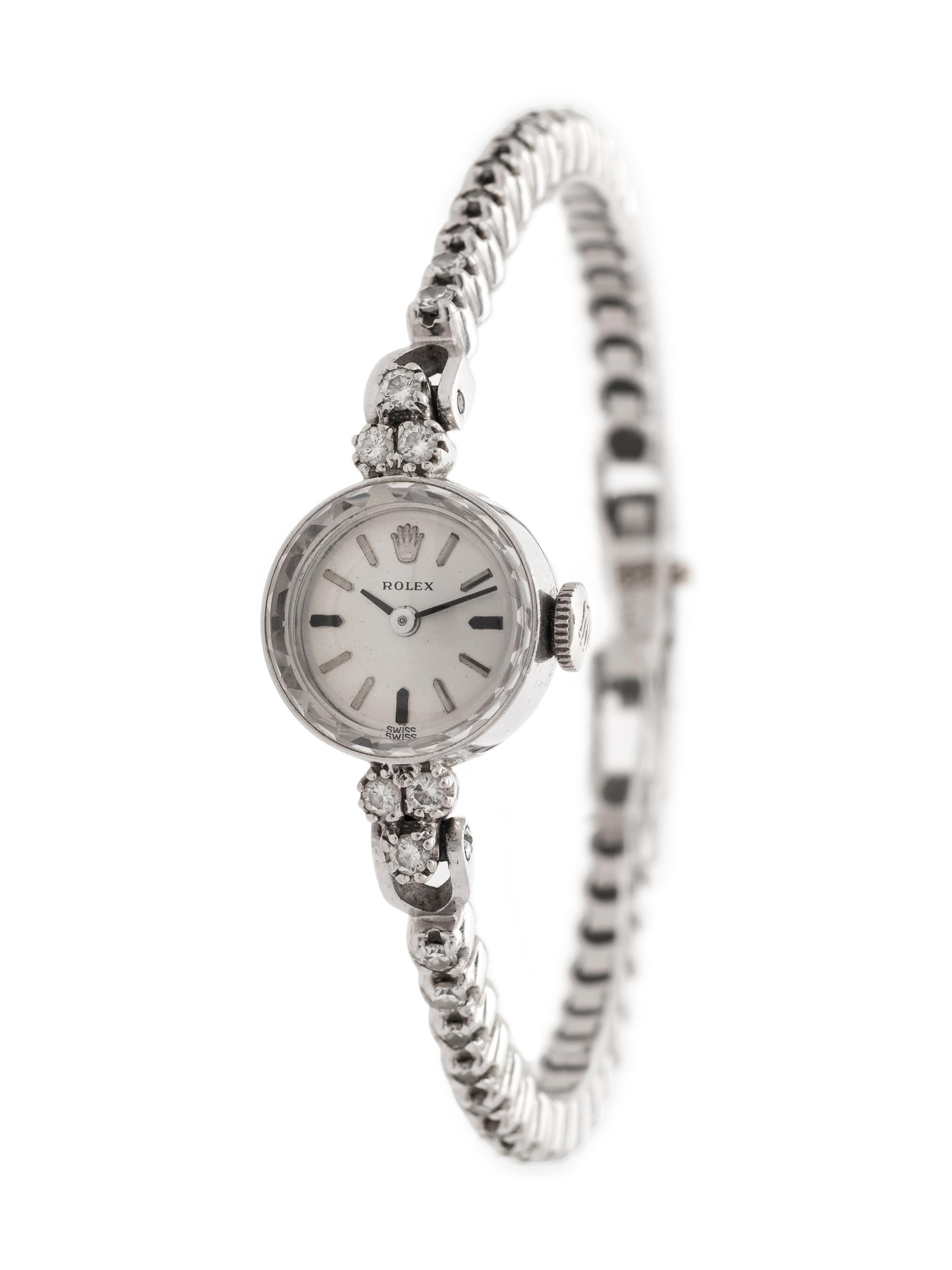 ROLEX, WHITE GOLD AND DIAMOND WRISTWATCH