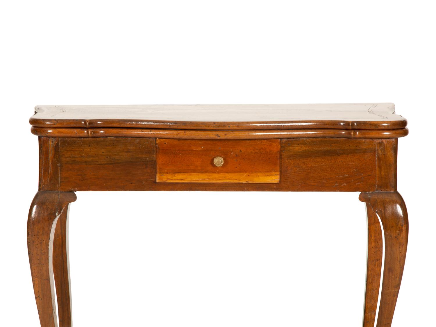 A Louis XV Provincial Style Walnut Flip-top Table
