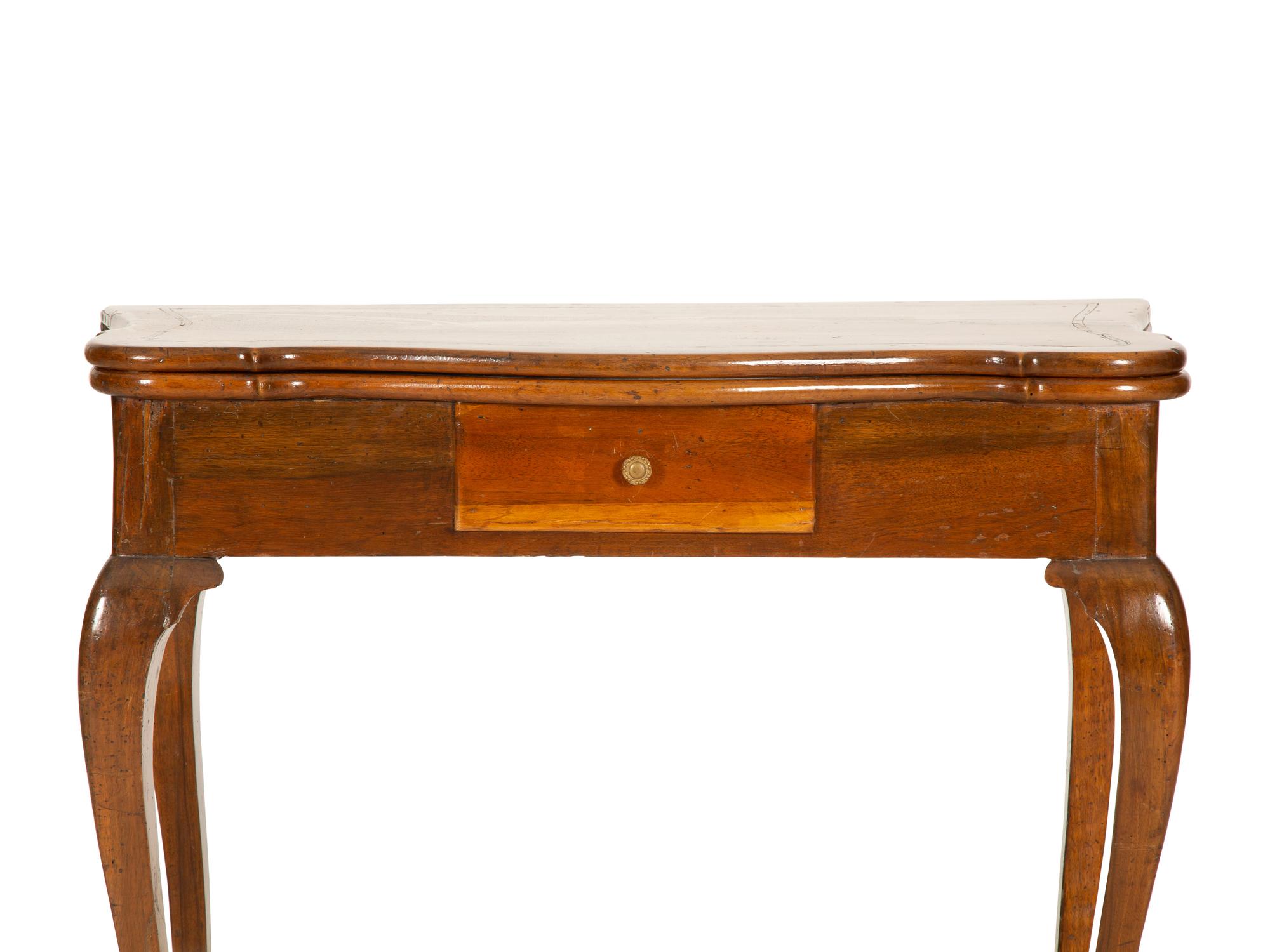 A Louis XV Provincial Style Walnut Flip-top Table