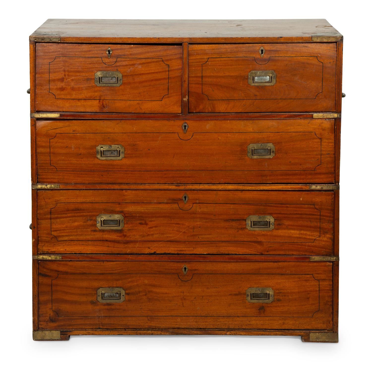 A George III Style Mahogany Campaign Chest