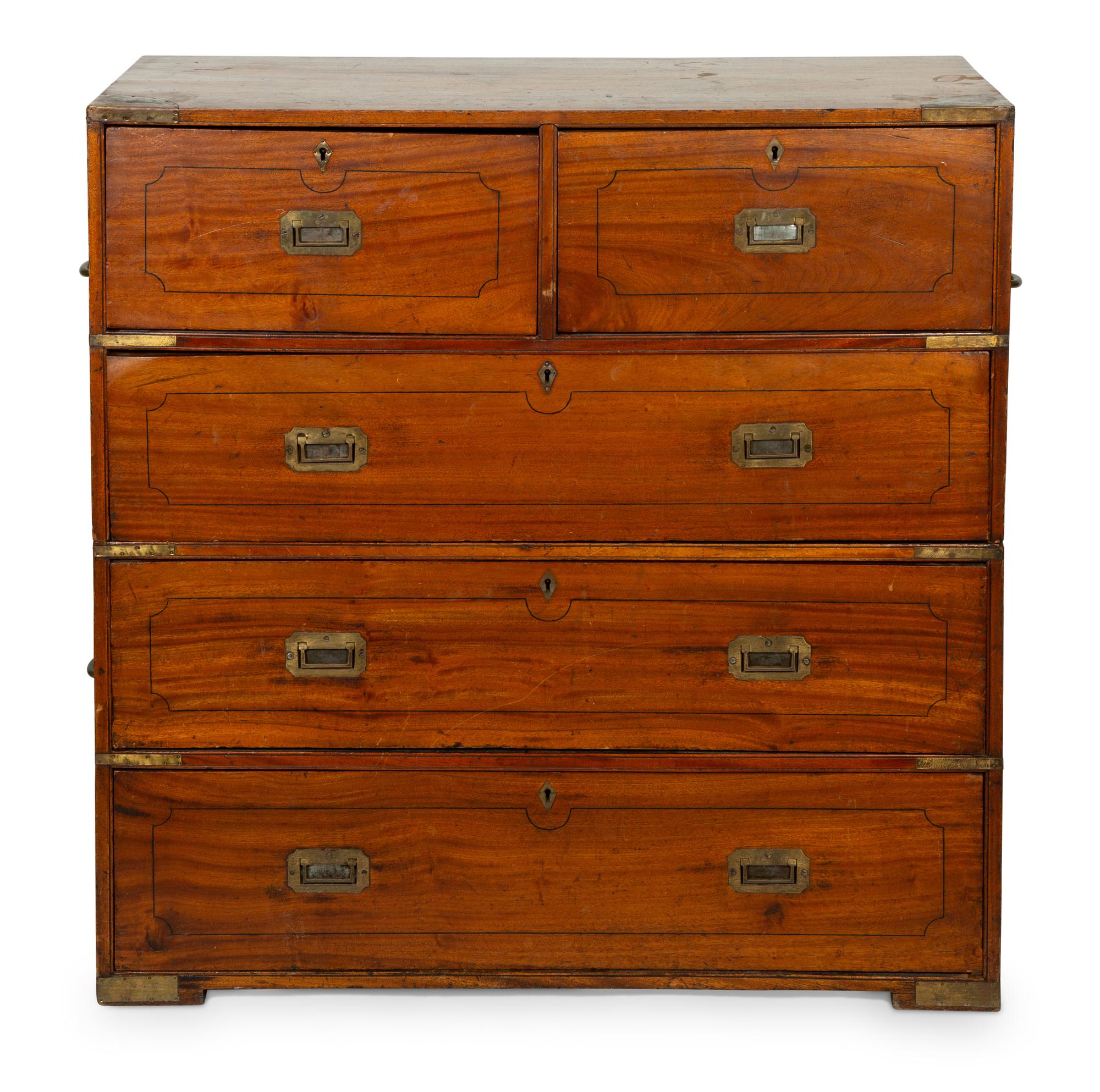 A George III Style Mahogany Campaign Chest