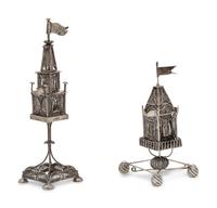 Two Continental Silver Spice Towers