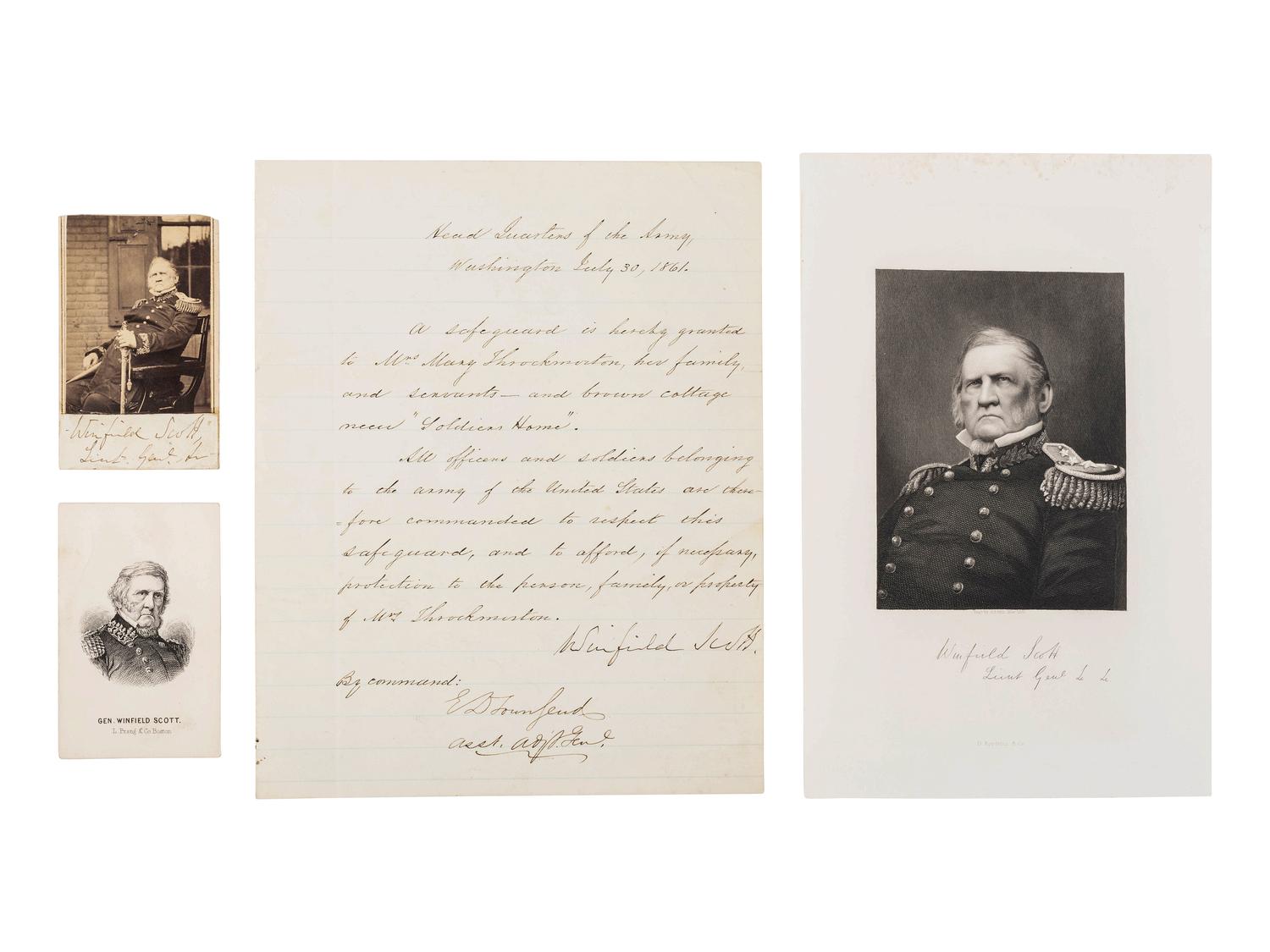 [CIVIL WAR]. Autographs and images of Union commanders, including: