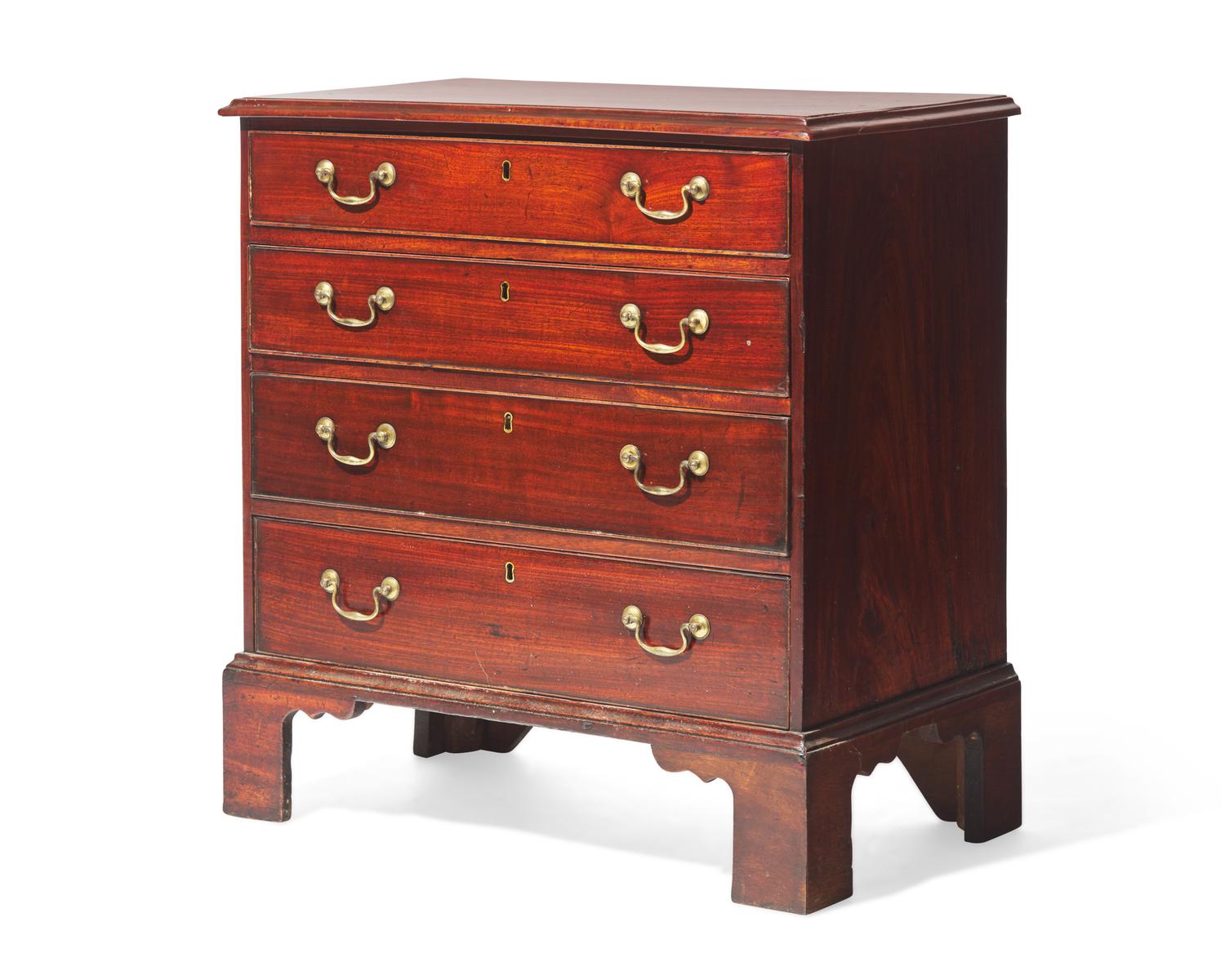 A George III mahogany bachelor's chest of drawers, circa 1760