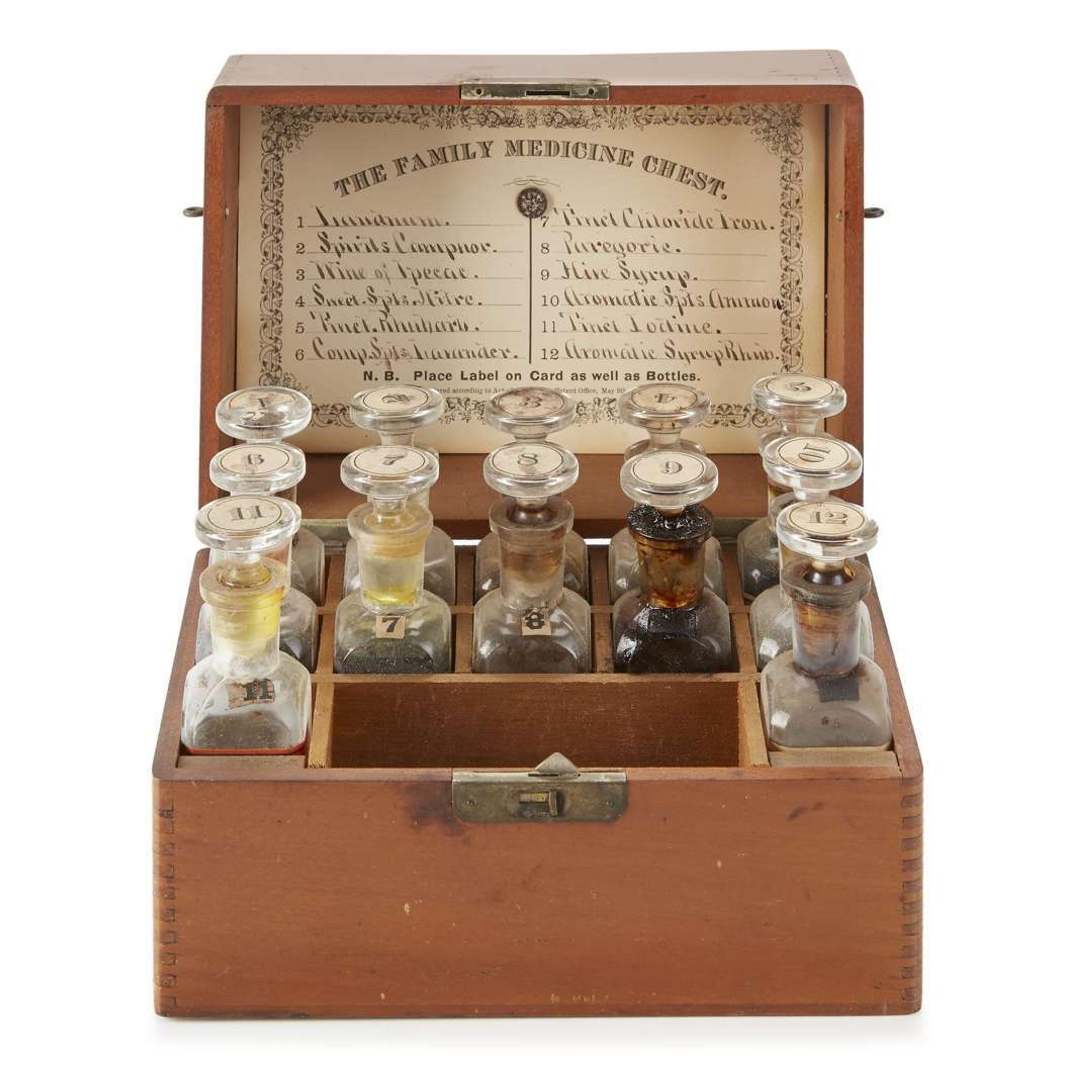Two mahogany medicine chests 19th century