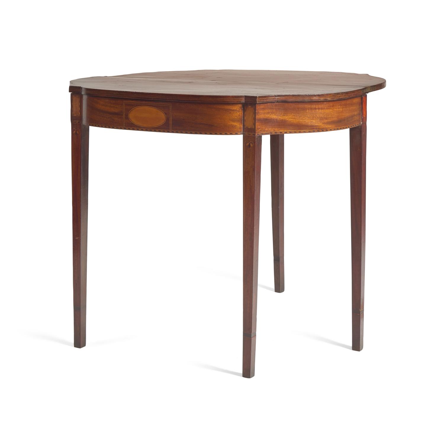 A Federal Inlaid Mahogany Card Table
