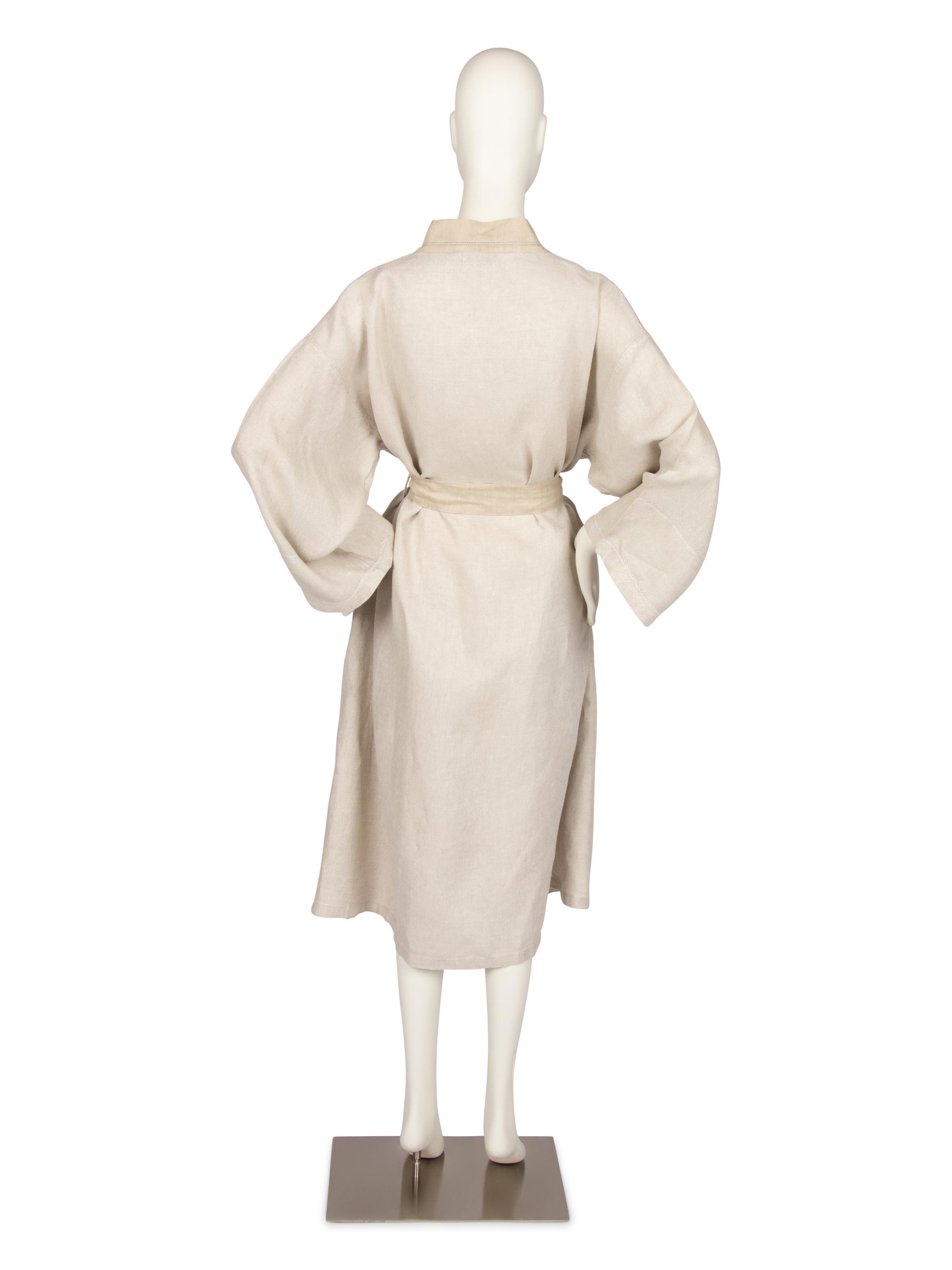 Hermès Linen Belted Robe, 1980s