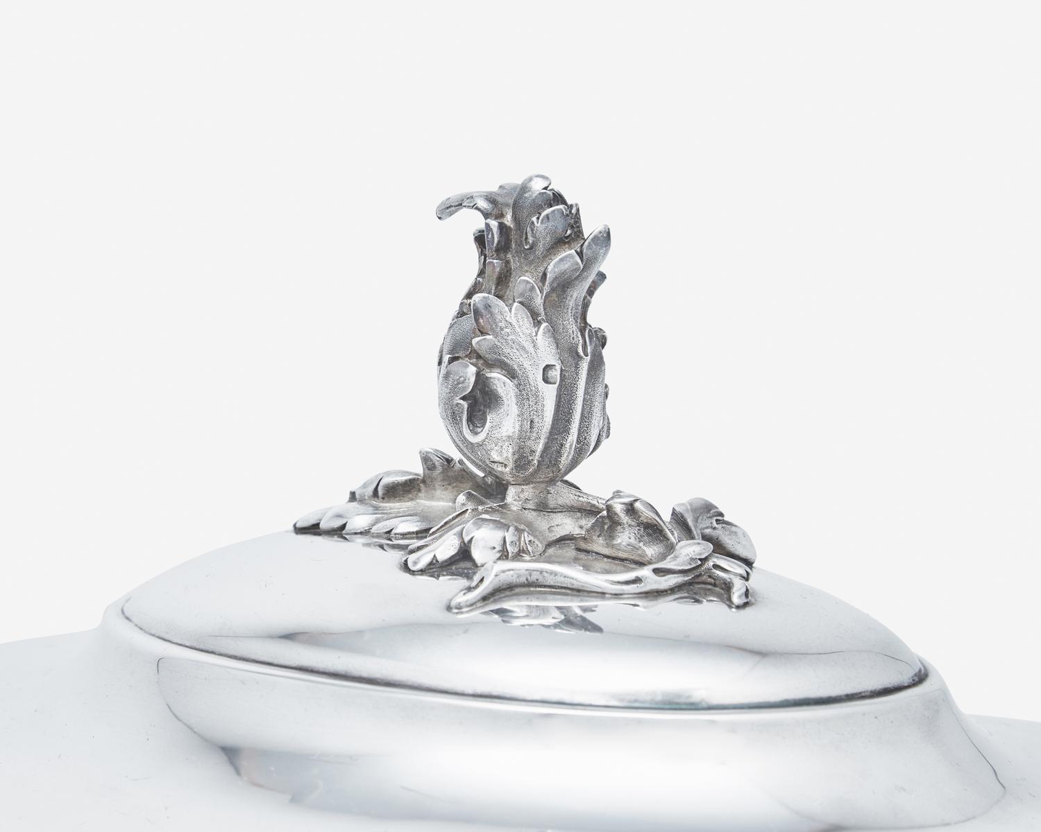 A Pair of French Silver Covered Tureens