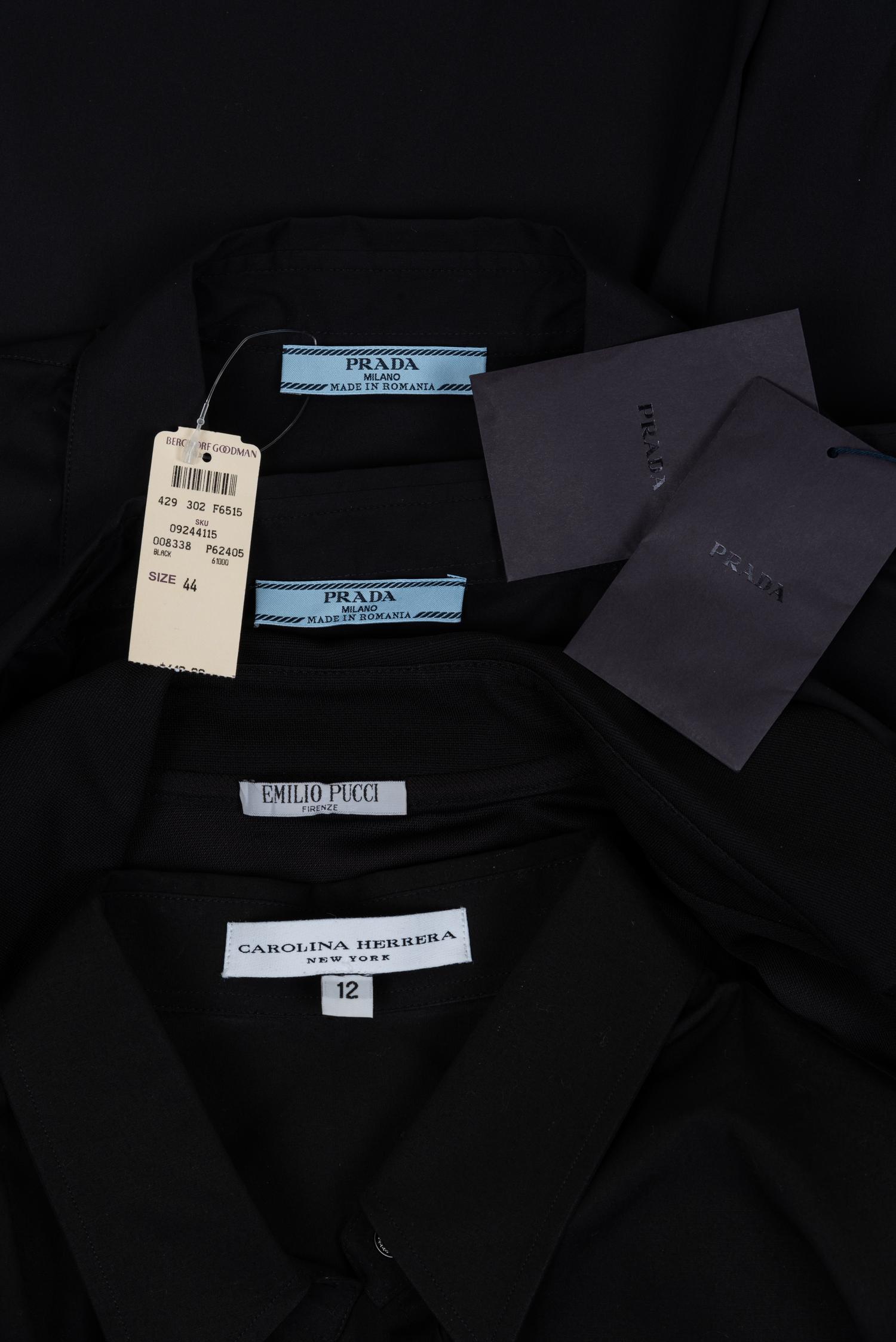 Four Designer Shirts: Two Prada, One Emilio Pucci, One Carolina Herrera, 2000-10s