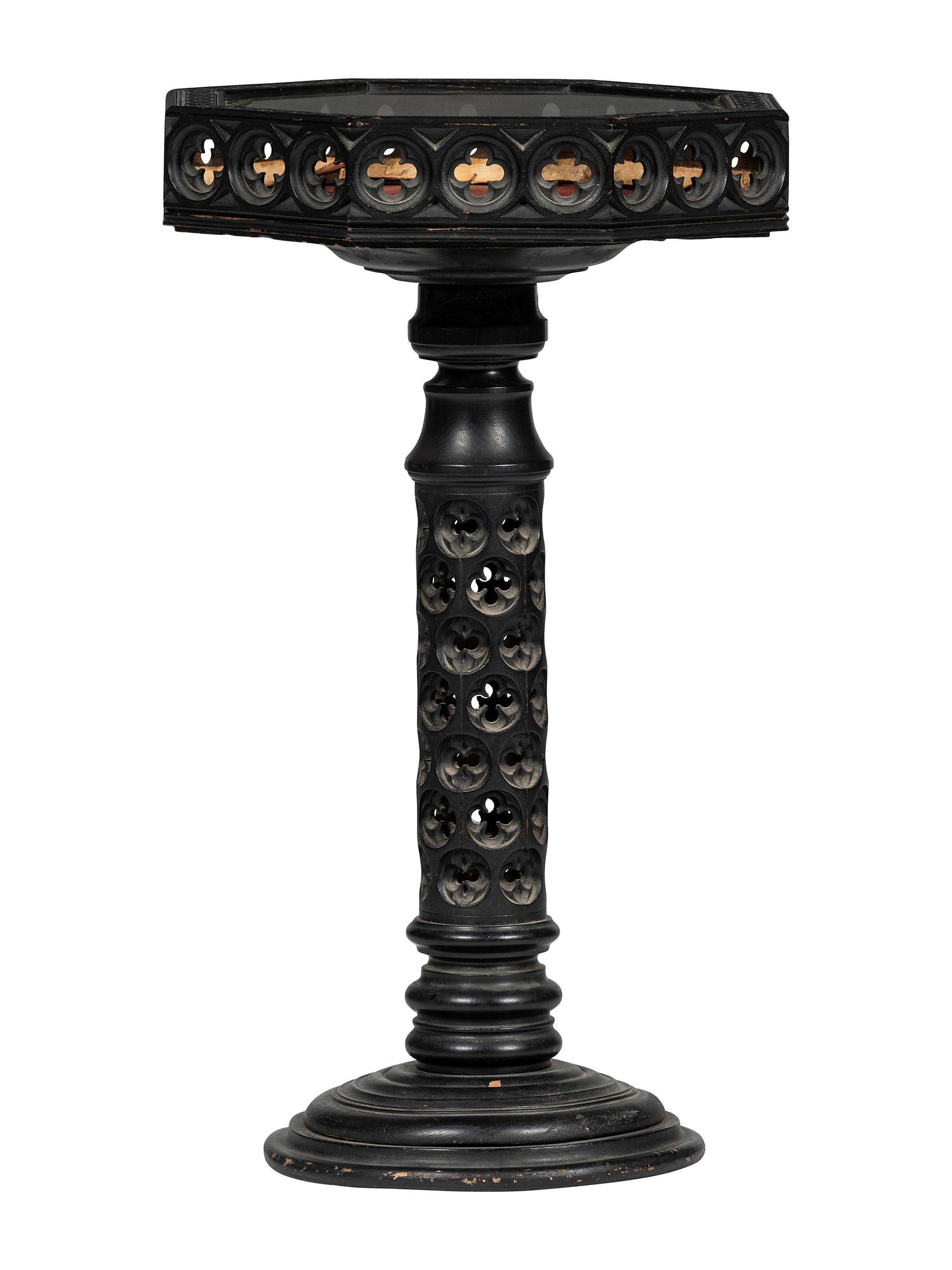 A Gothic Style Octagonal Pedestal Display Table