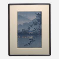 Kawase Hasui 川瀬巴水 浮世绘两幅 (Japanese b.1883-d.1957)
