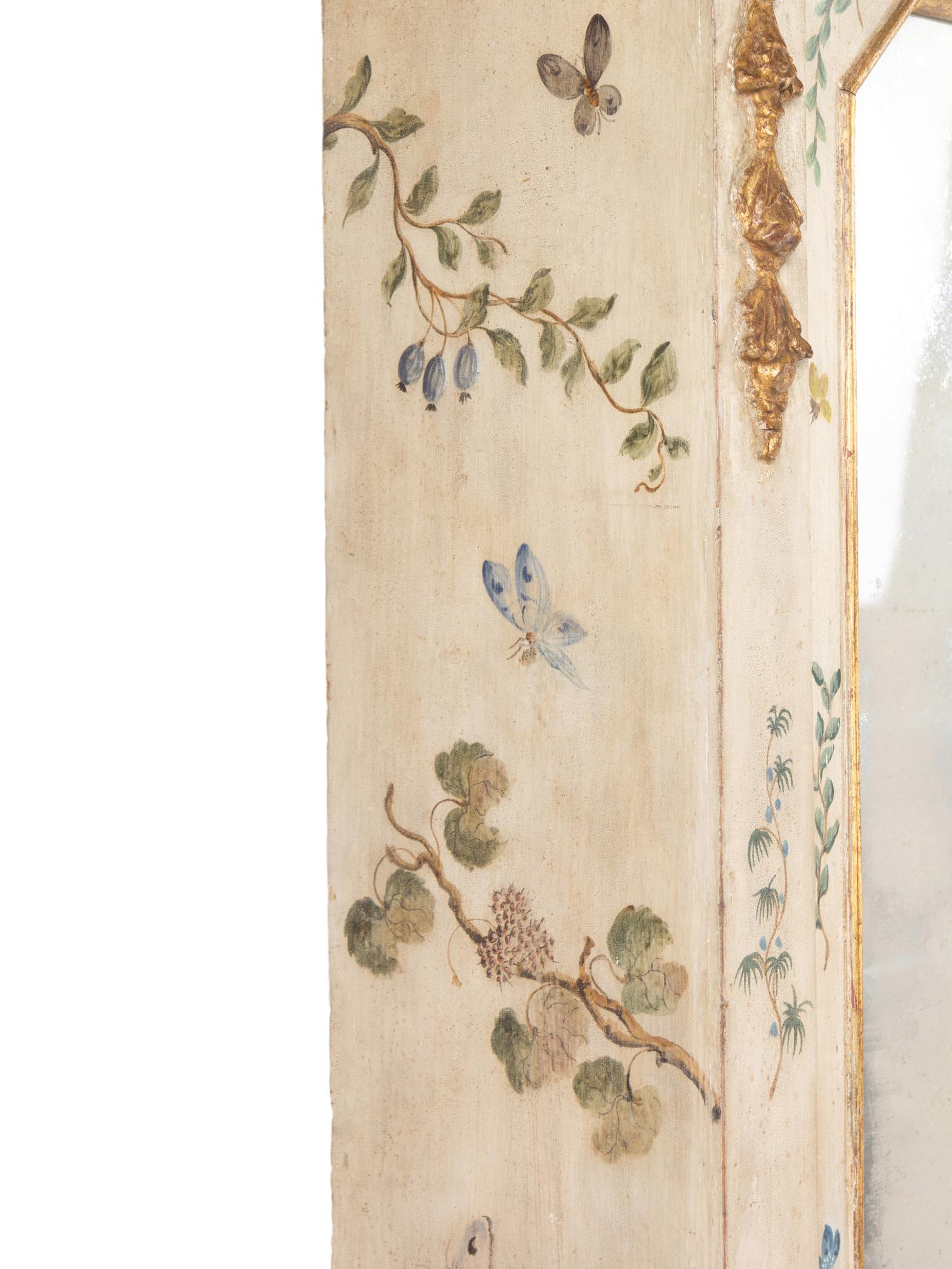 An Italian Polychrome and Cream-Painted and Parcel-Gilt Cabinet