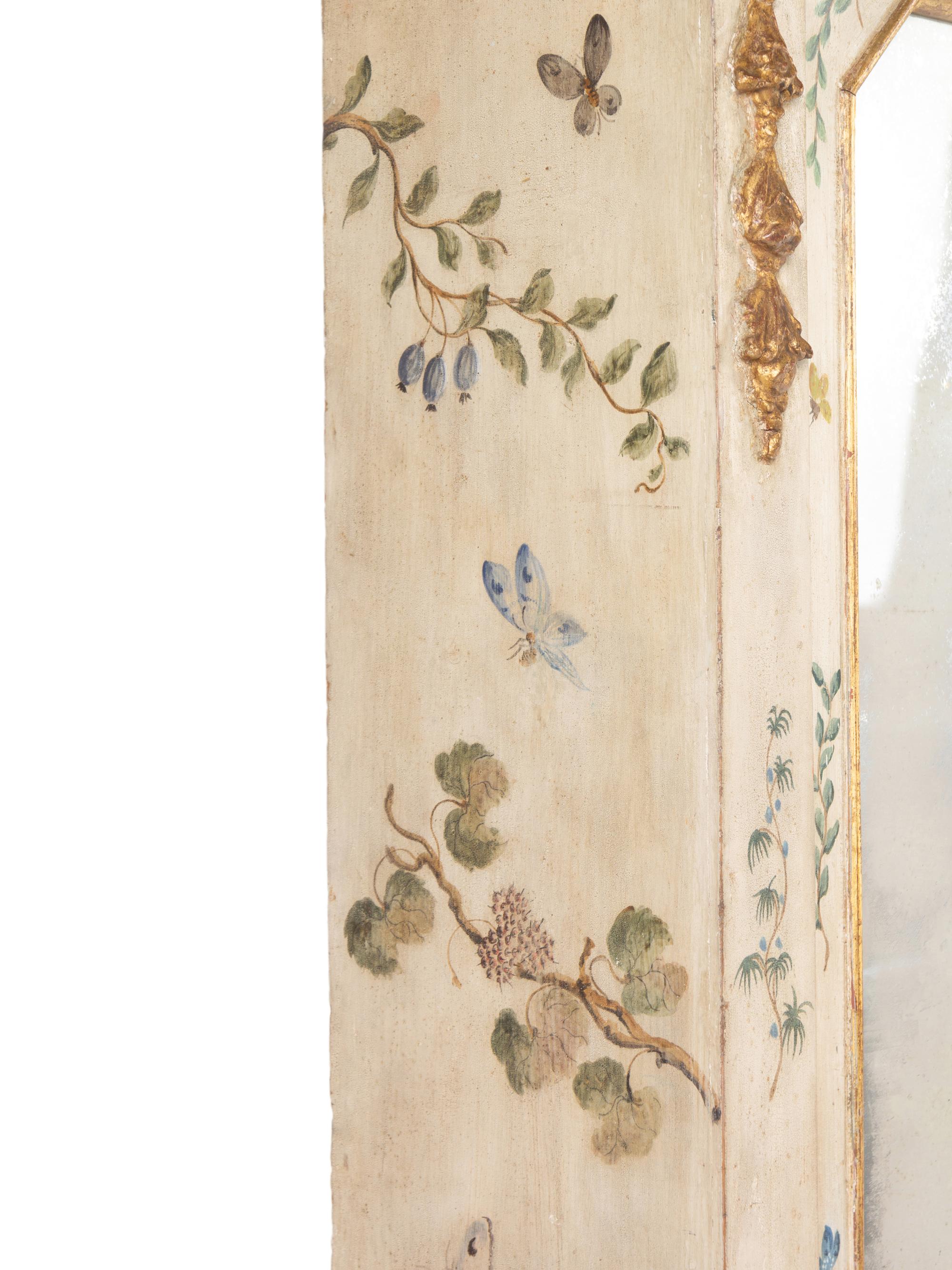 An Italian Polychrome and Cream-Painted and Parcel-Gilt Cabinet