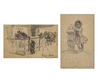 Two Works: Asking the Judge; together with Child By Hydrant (2)